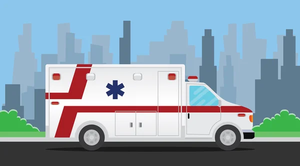 救急車搬送車両、道路上 — ストックベクタ