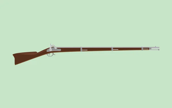 Flintlock rifle isolado com fundo verde —  Vetores de Stock