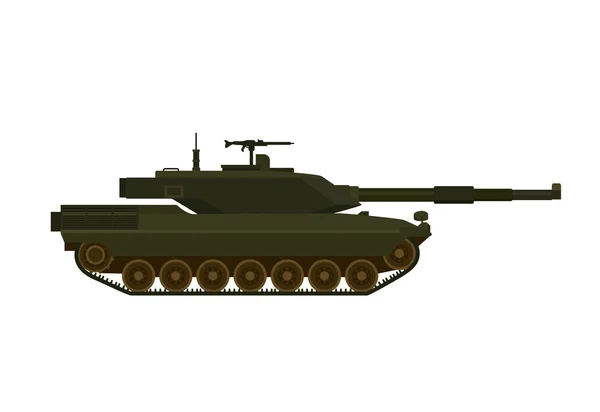 Main battle tank illustration isolated with white background — Stock Vector