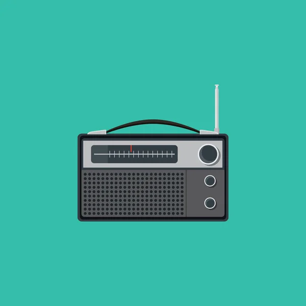 旧收音机单个孤立的矢量图形 — 图库矢量图片
