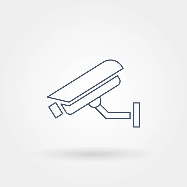 Cctv camera single isolated icon with modern line or outline style — Stock Vector