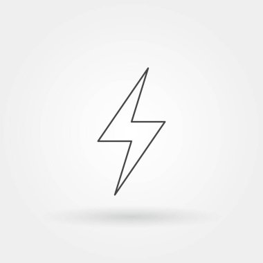 elektrik tek izole simgesi modern satır ya da ana hat biçiminde