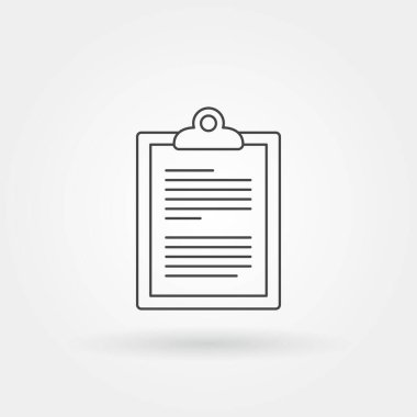 Modern satır veya taslak biçimli tek izole simge panosu