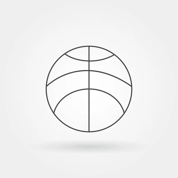 Icône isolée unique de basket avec la ligne moderne ou le style de contour — Image vectorielle