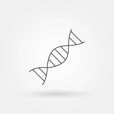 Modern satır ya da taslak biçime sahip tek bir DNA izole simgesi