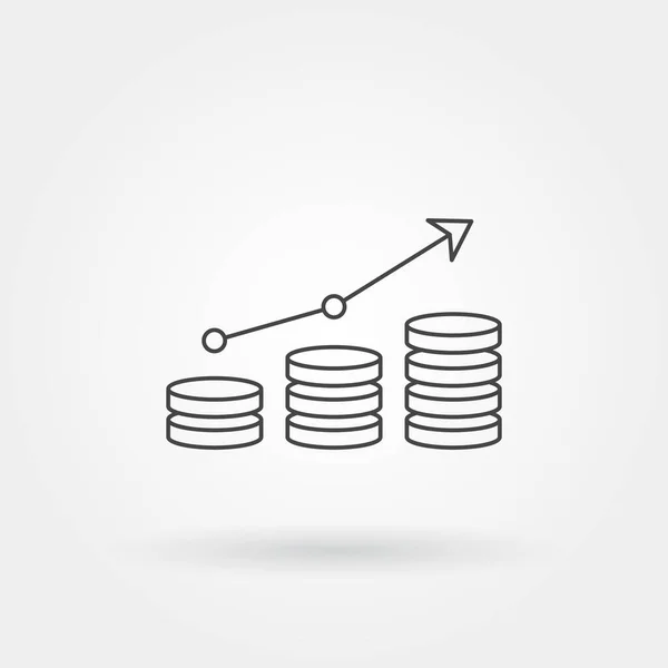 Grafico fino singola icona isolata con linea moderna o stile contorno — Vettoriale Stock