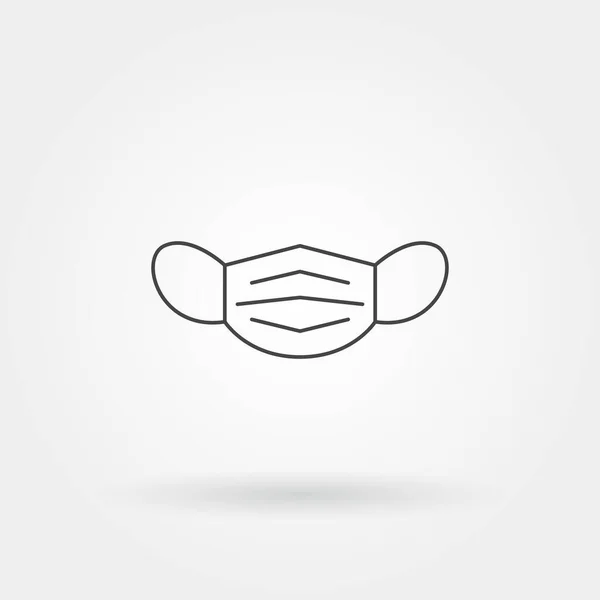Máscara único ícone isolado com linha moderna ou estilo esboço —  Vetores de Stock