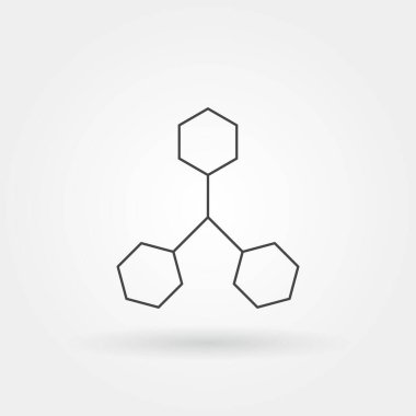 Modern satır ya da taslak biçimli tek bir kimya simgesi
