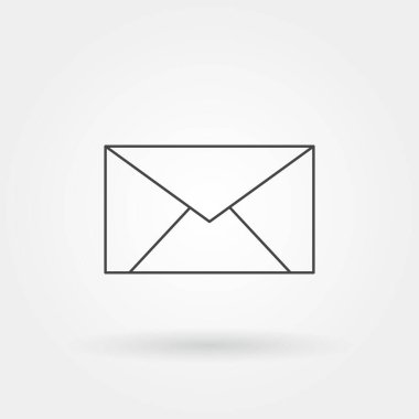 zarf tek izole edilmiş simge modern satır veya ana hat biçiminde