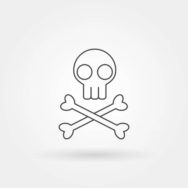 Danger single isolated icon with modern line or outline style — Stock Vector