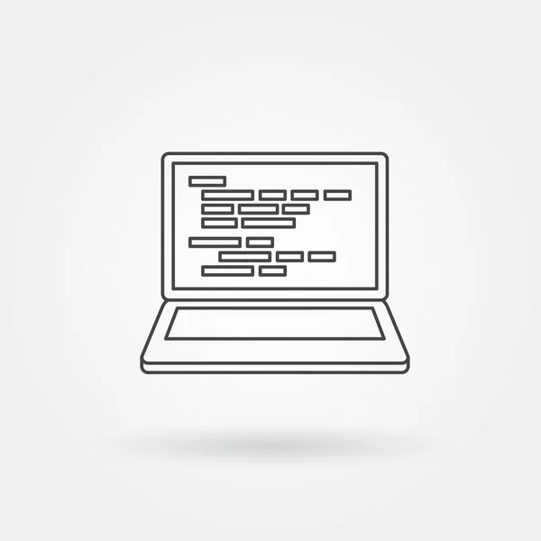 Icono de programación aislado con línea moderna o contorno — Vector de stock