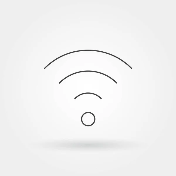 Icona wifi singola isolata con linea moderna o stile contorno — Vettoriale Stock