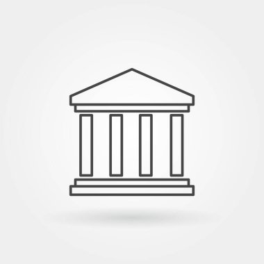 Modern satır ya da taslak biçim illüstrasyonuna sahip tek bir izole simge oluşturuluyor