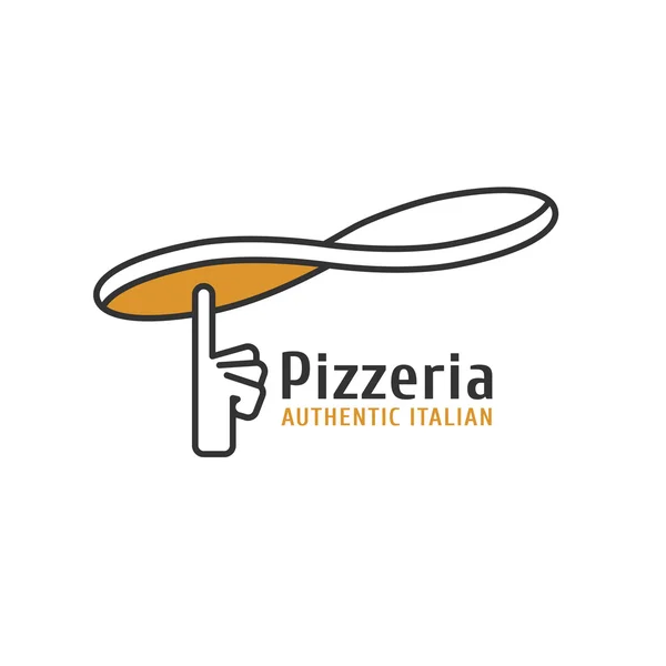 Векторна емблема, елемент дизайну для піци, піцерії, доставка піци, італійський ресторан — стоковий вектор