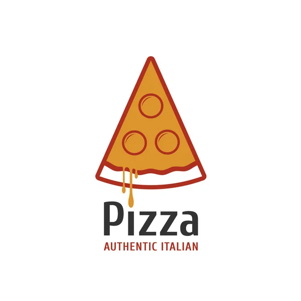 Векторный логотип, Дизайн элемент для пиццы, пиццерии, Доставка пиццы, итальянский ресторан — стоковый вектор