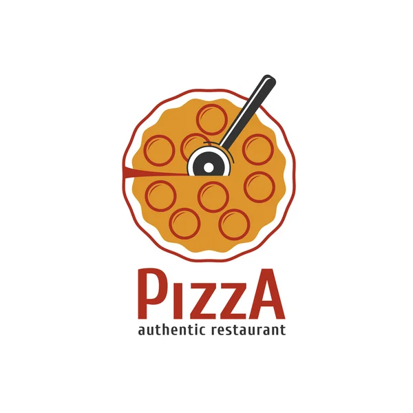 Векторный логотип, Дизайн элемент для пиццы, пиццерии, Доставка пиццы, итальянский ресторан — стоковый вектор
