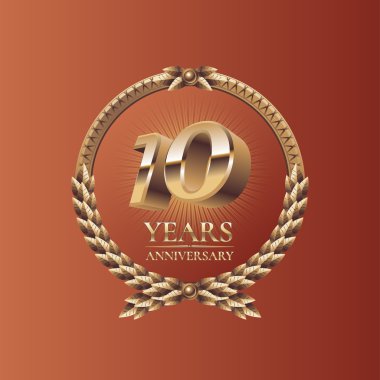Ten years anniversary celebration vector design
