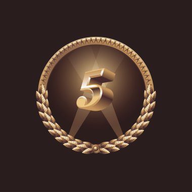 Five years anniversary celebration vector design