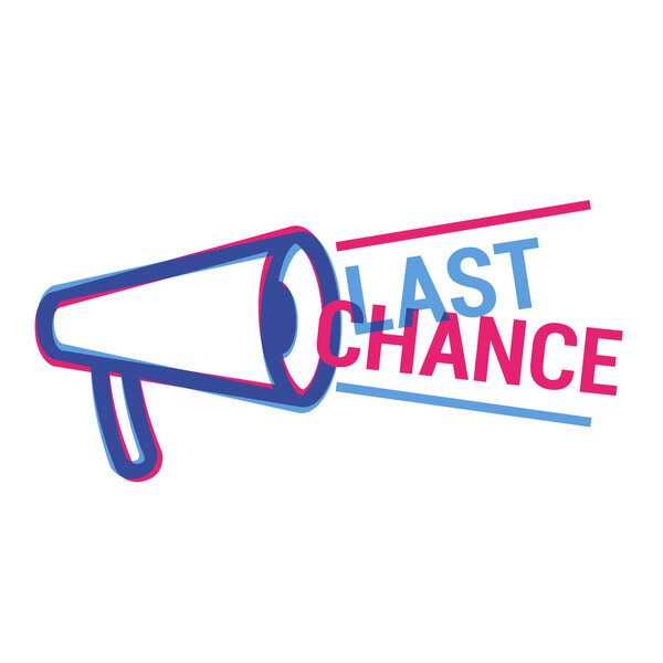 Вектор Последний шанс глаз ловить этикетки