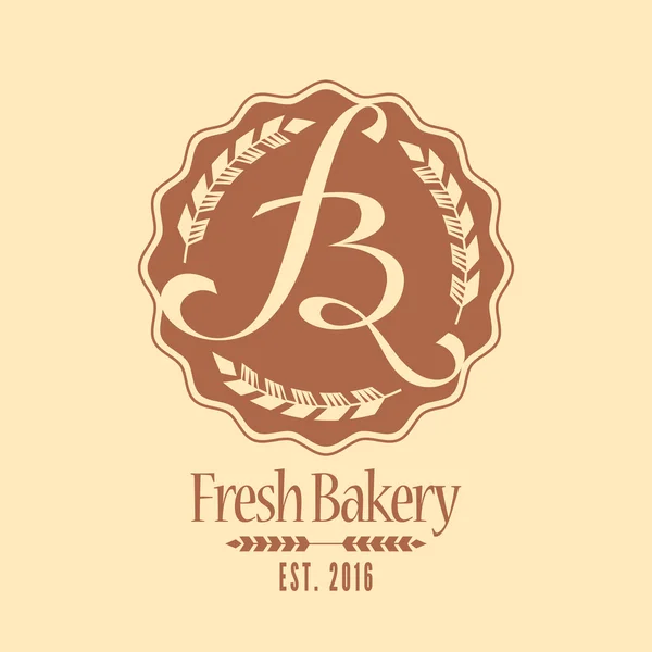 Vector logo, design element for bakery. Vintage style icon — Vetor de Stock