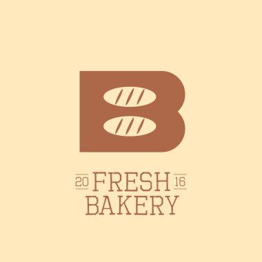 Vektör logo, tasarım öğesi fırın için