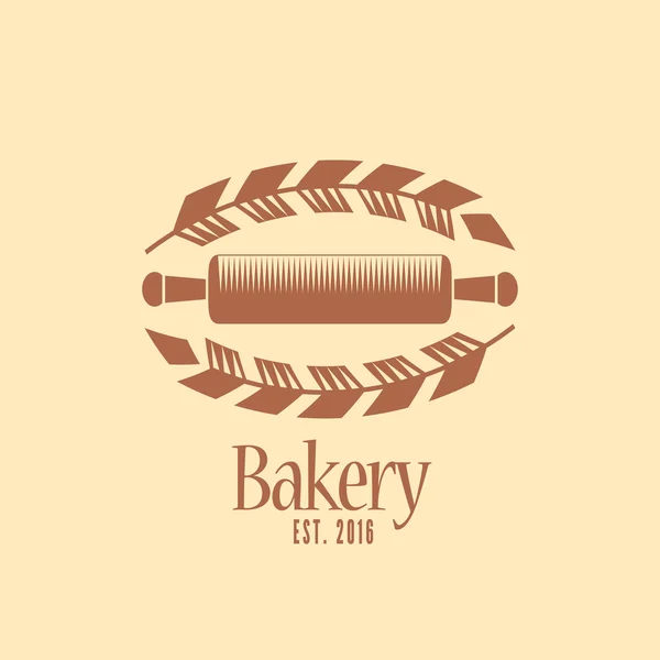 Vector logo, design element for bakery. Rolling pin symbol — Stock Vector