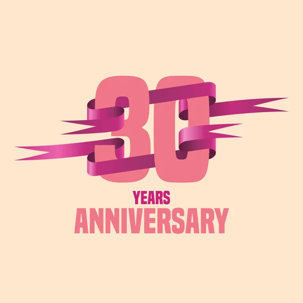 Vector design for Thirty years anniversary — Stock Vector