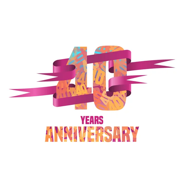 Diseño vectorial para el aniversario de cuarenta años — Vector de stock