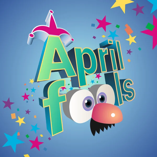 April Fools gün vektör çizim — Stok Vektör