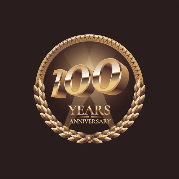 100 jaar verjaardag vector pictogram. 100ste viering ontwerp — Stockvector