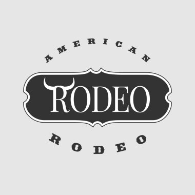 Amerikan rodeo vektör kalıp logo