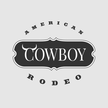 Kovboy vektör kalıp logo