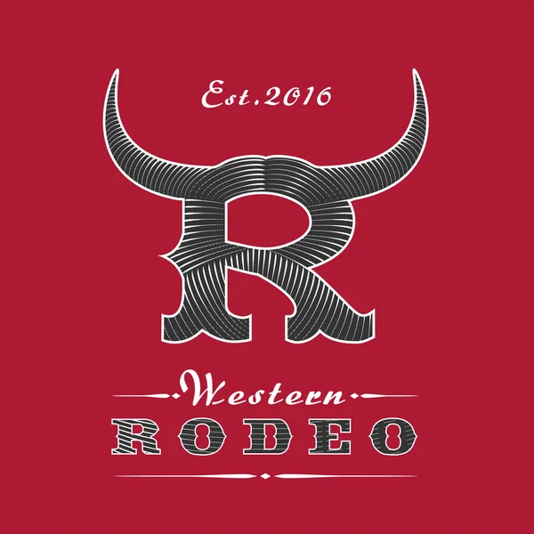 Rodeo vector logo sjabloon — Stockvector