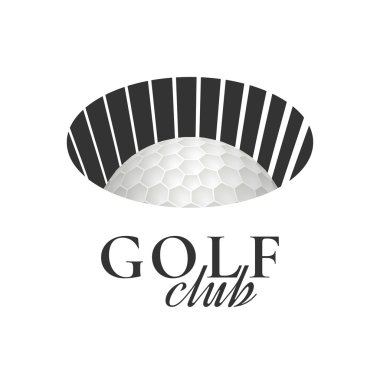 Golf Kulübü, golf sahası vektör logosu