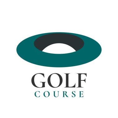 Golf Kulübü, golf sahası vektör logosu