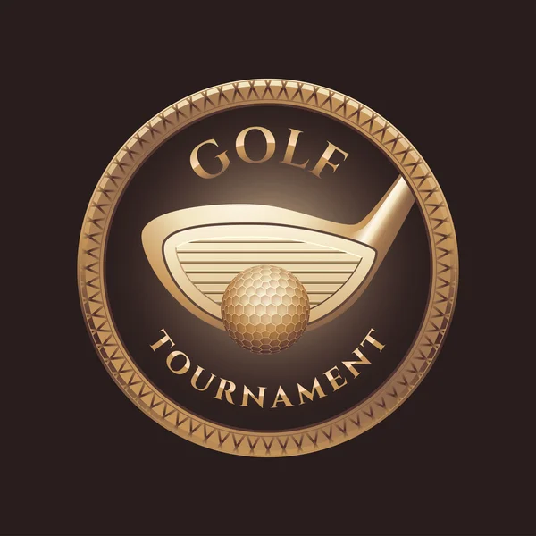Golf Turnuvası, rekabet vektör logosu — Stok Vektör