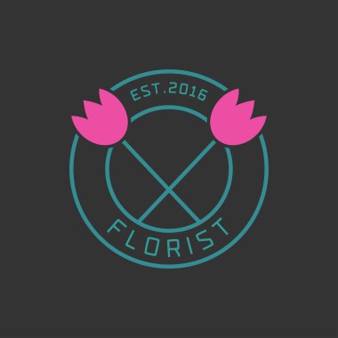 Çiçek Dükkanı vektör logosu