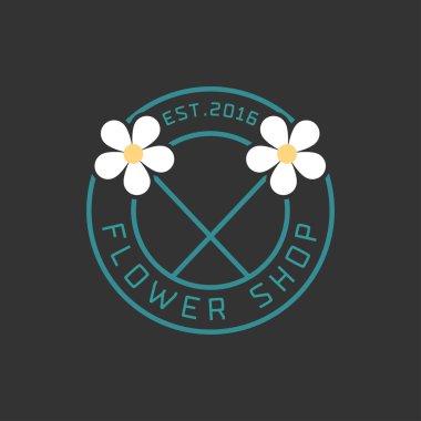 Çiçek Dükkanı logo vektör