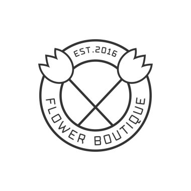 Çiçek Dükkanı vektör logosu