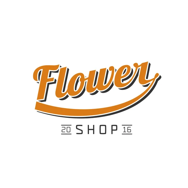 Vector de flores tienda insignia — Vector de stock