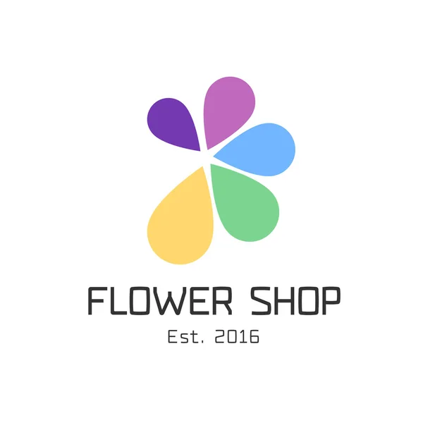Logo de vector Flower shop — Vector de stock