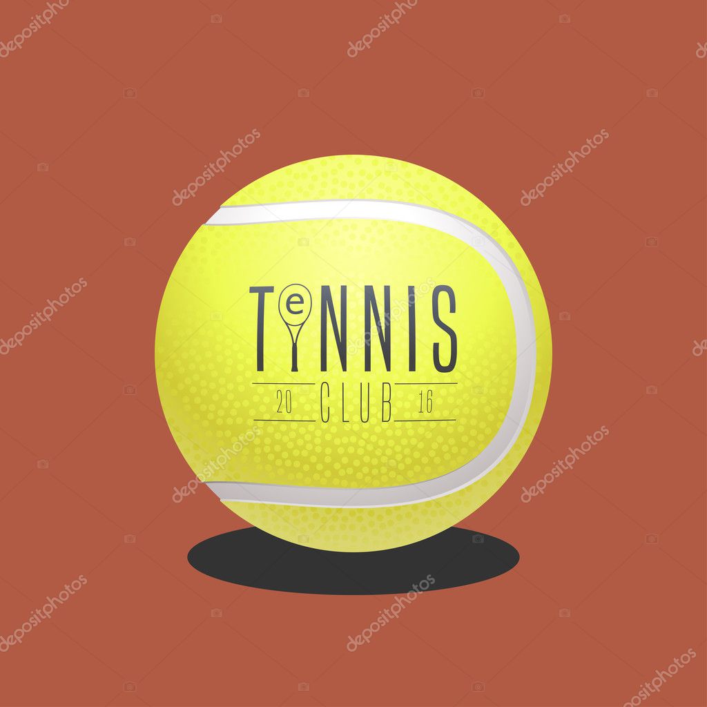 Tennis ball as a logo in vector. Sport concept illustration