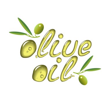 Zeytinyağı vektör tasarım öğesi, logo