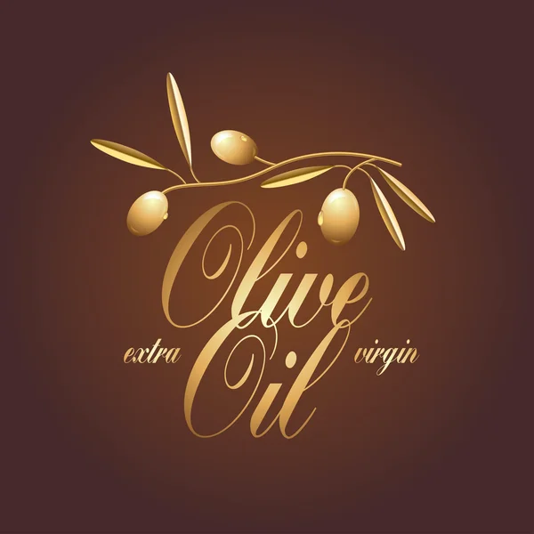 Elemento de diseño vectorial de aceite de oliva, logotipo — Vector de stock