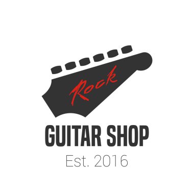 Gitar store vektör kalıp logo