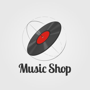 Müzik mağazası vektör logosu