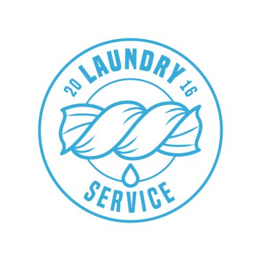 Çamaşırhane Hizmeti vektör kalıp logo