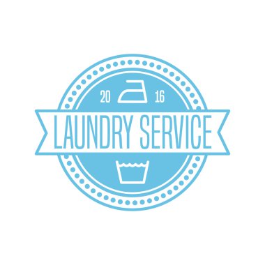 Çamaşırhane Hizmeti vektör kalıp logo