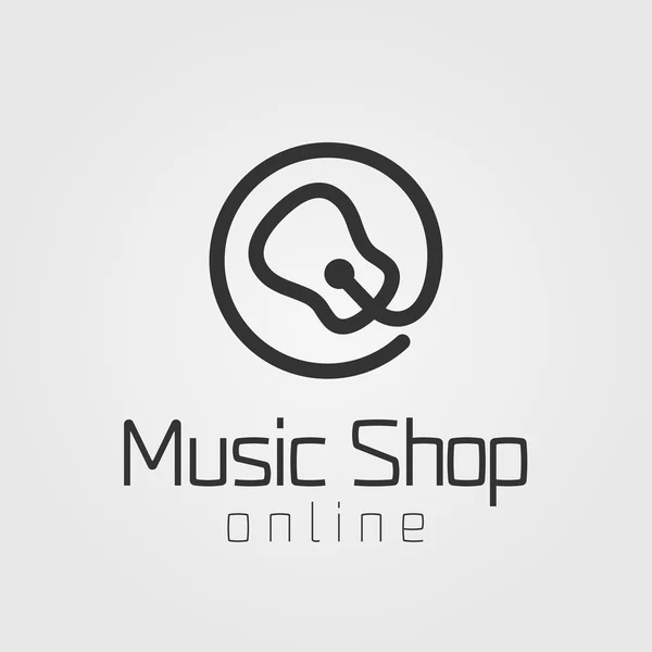 Music store vector logo — Stock Vector