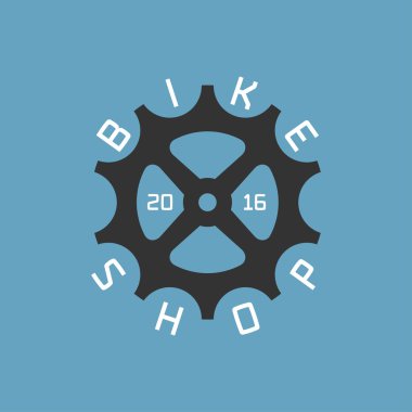 Bisiklet dükkanı vektör logosu